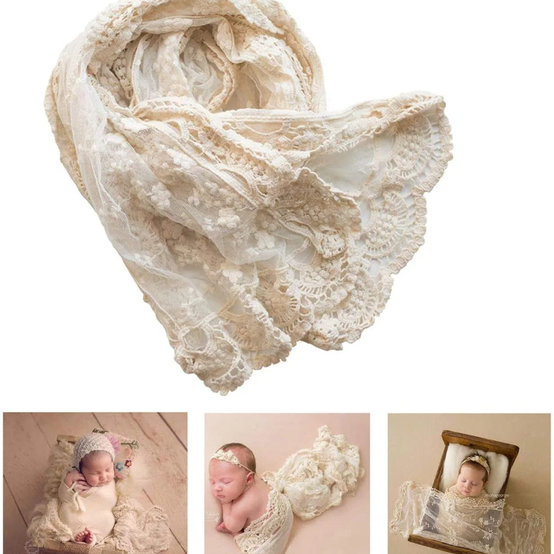 Baby Products Photos - Реквизит для фотосъемки новорожденных, кружевная пленка
