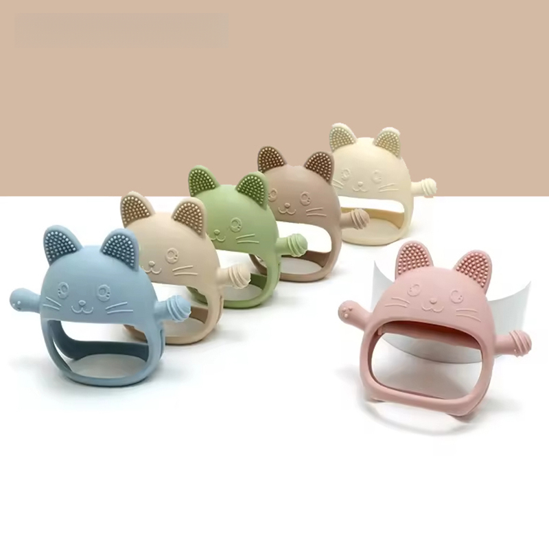 Teething Mitten Baby - 1 шт., детские силиконовые прорезыватели, перчатки,