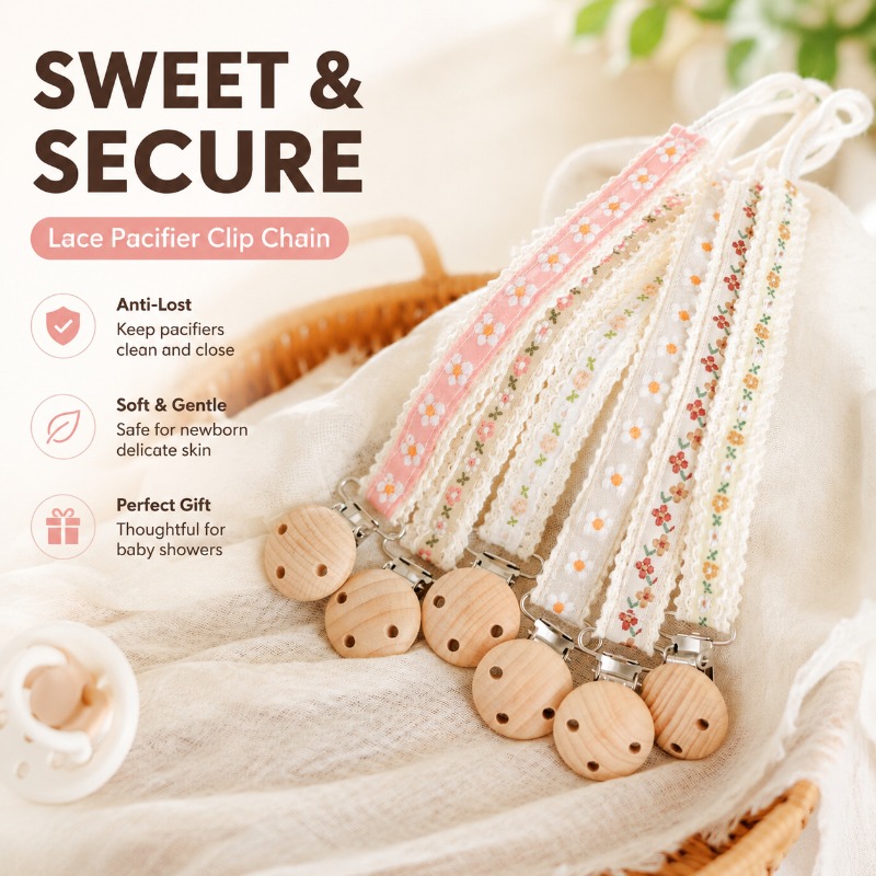 Baby Products In - Кружевная цепочка-держатель для пустышки для новорожденных,