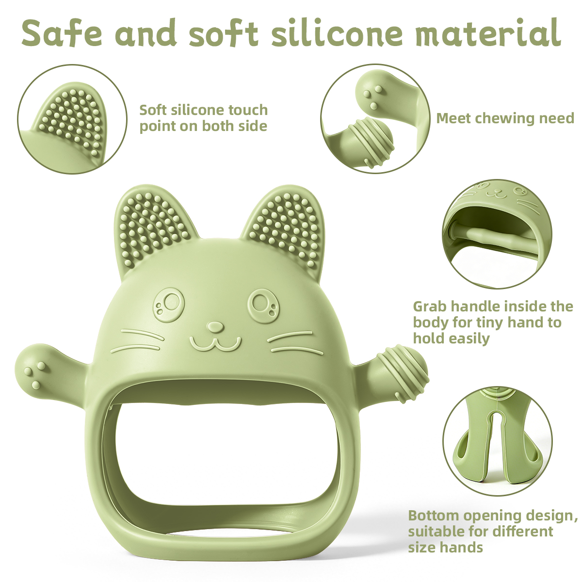 Teething Mitten Baby - Детские прорезыватели для цыплят, перчатки, силиконовые
