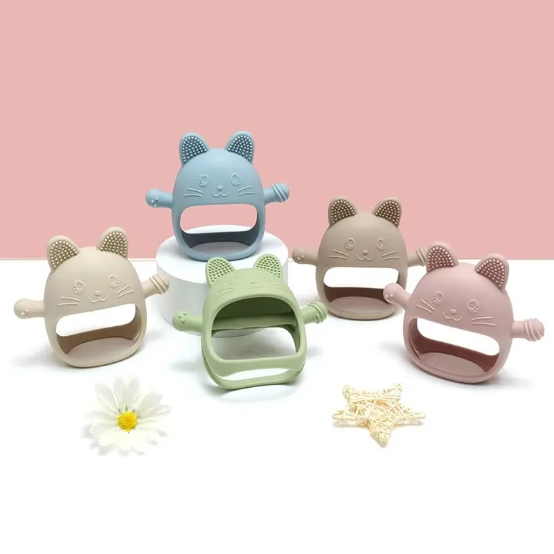 1 шт., детские силиконовые про – обзор и цена Teething Mitten Baby