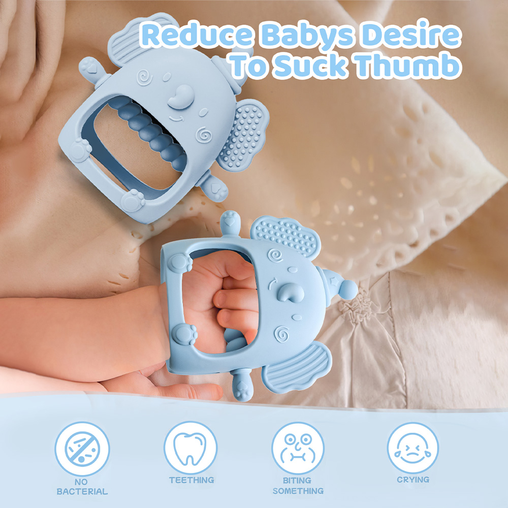 2 шт. силиконовые детские прор – обзор и цена Teething Mitten Baby